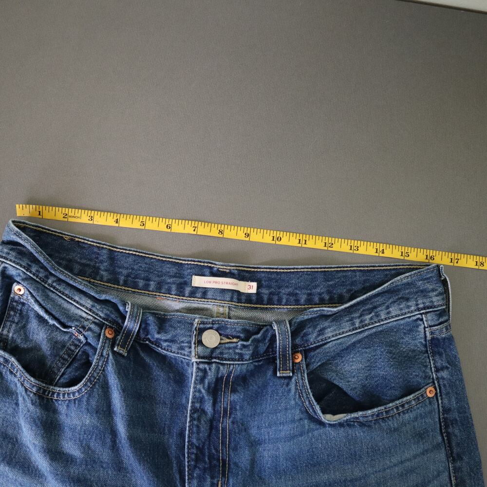 Levis Womens Low Pro Straight Jeans Size 31 Breathe Out Medium Wash Blue Denim - Picture 11 of 12